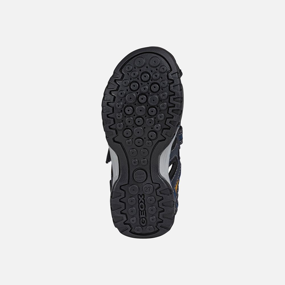 Geox Erkek Çocuk Sandalet Lacivert/Sarı - Borealis - YVW-395081